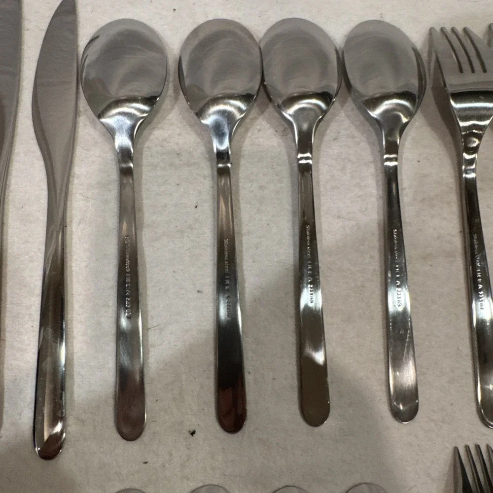 Ikea FORNUFT Stainless Steel Flatware 223 88 Modern Design 20 Pc 4 Place Setting